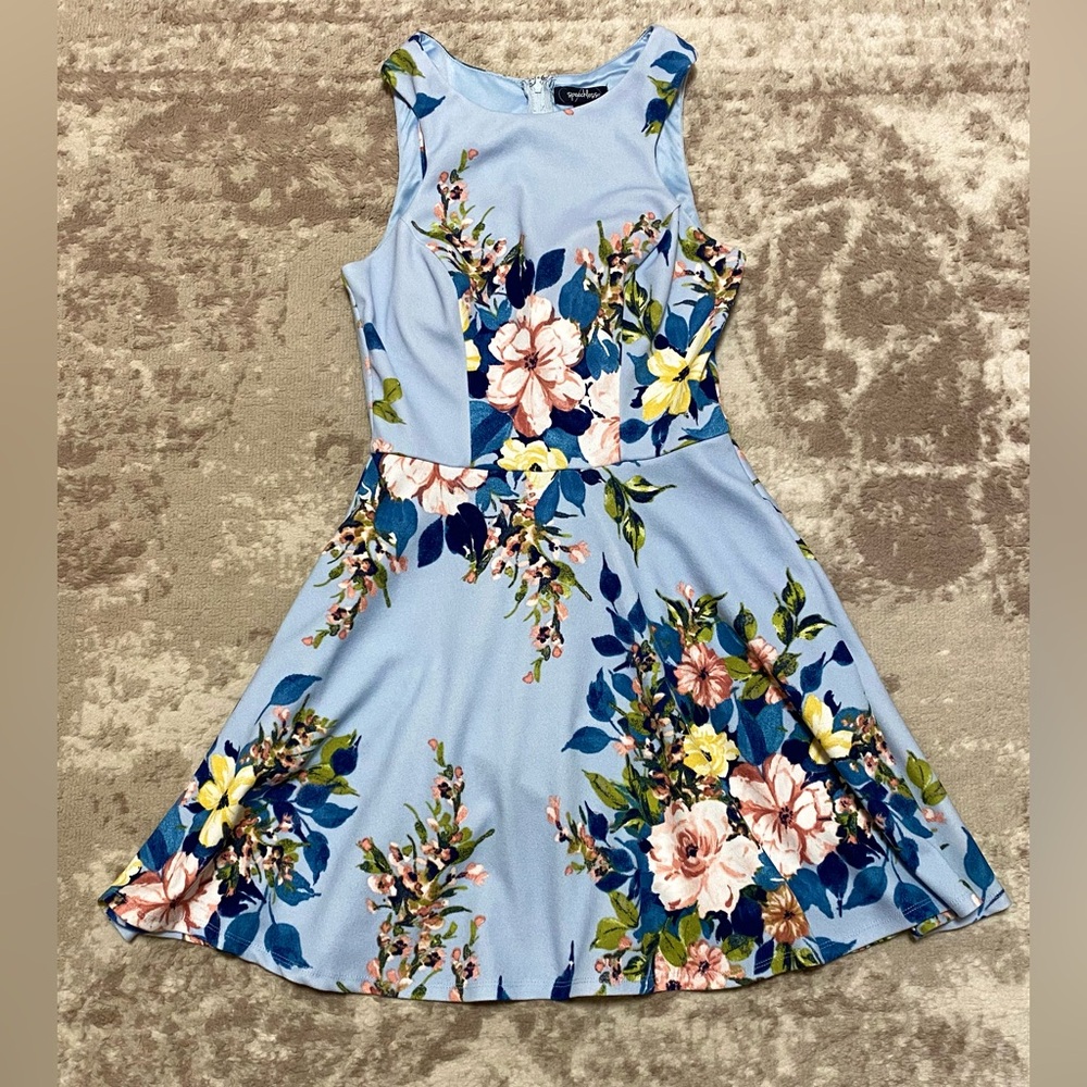 Speechless Blue Floral Dress
